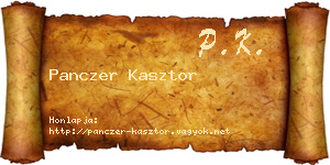 Panczer Kasztor névjegykártya
